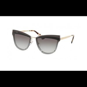 Prada Cat-Eye Sunglasses SPR12U KUI-0A7 Gold-Grey Gradient 65-16-140 mm